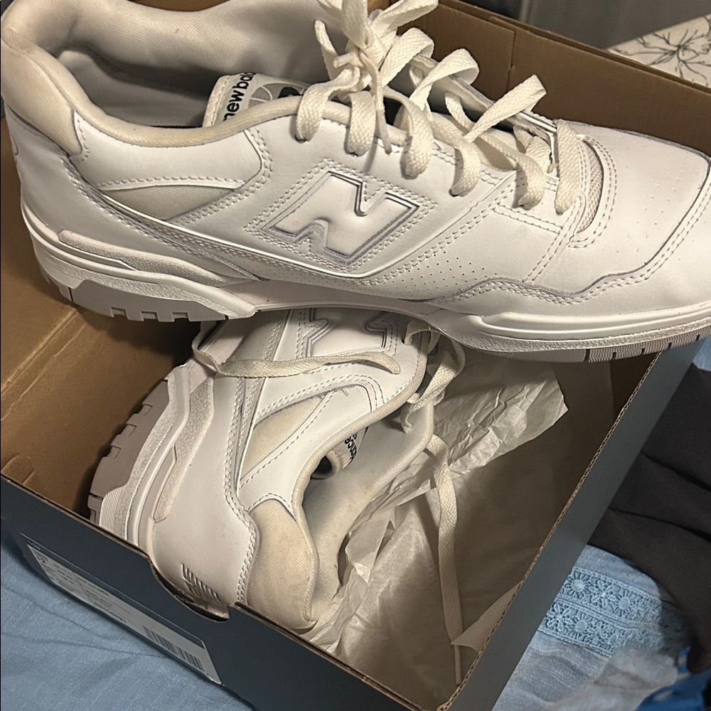 New Balance White Athletic Shoes